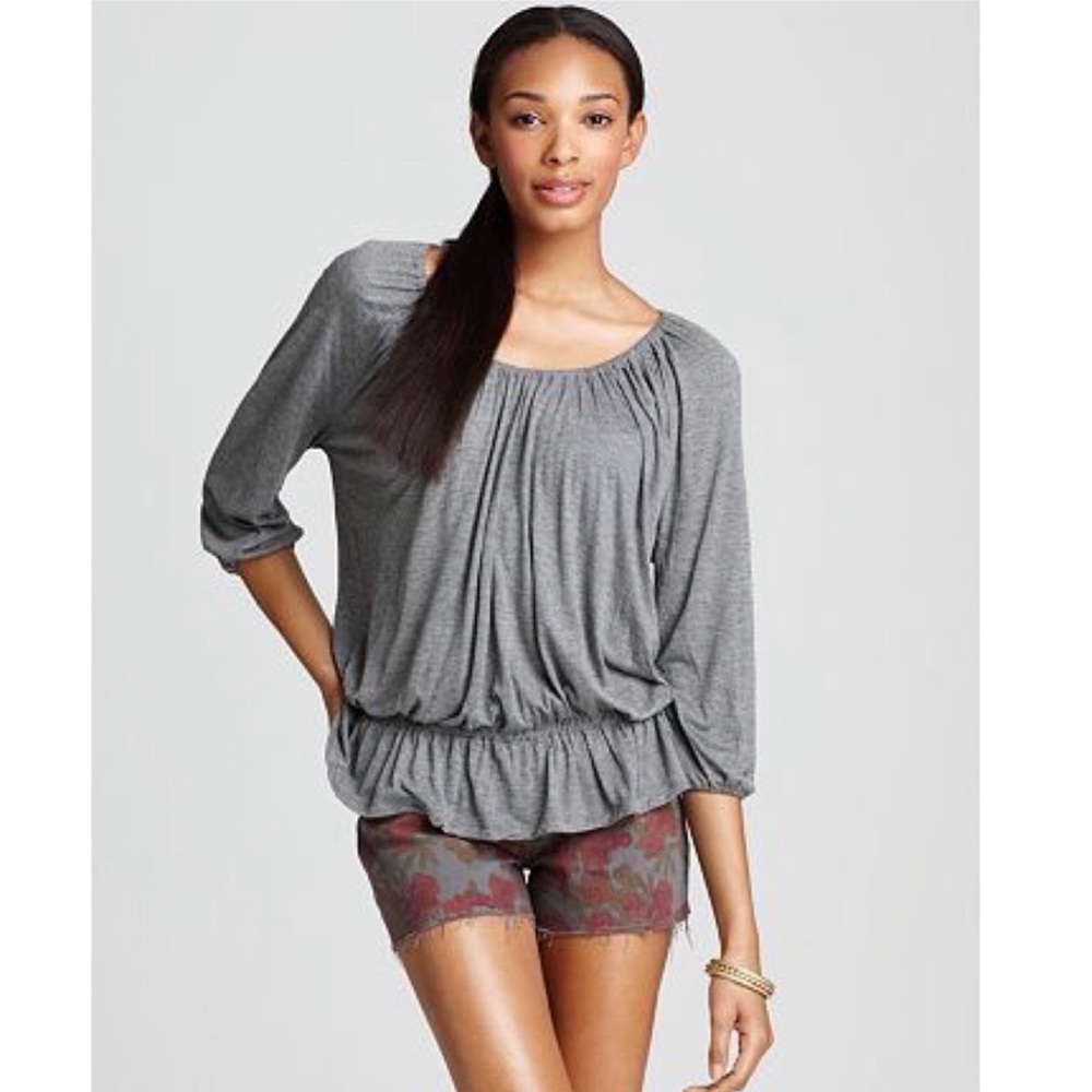 Soft Joie Musette Blouson Top In Gray